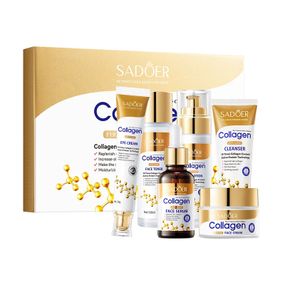 Подарочный набор антивозрастной косметики для лица 6в1 Sadoer с коллагеном