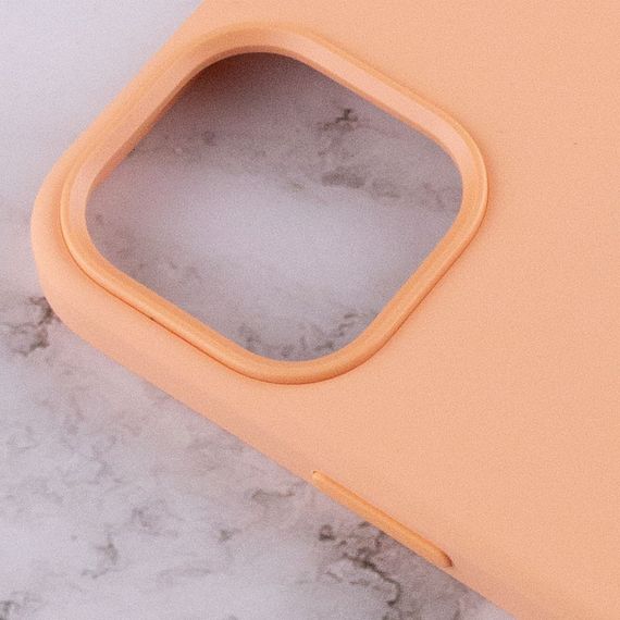 Чехол Silicone case (AAA) with Magsafe and Animation для Apple iPhone 12 Pro Max (6.7") Оранжевый / Cantaloupe | Зображення 5