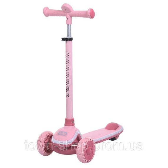 Детский самокат 3-х колесный 5566-pink, до 25 кг