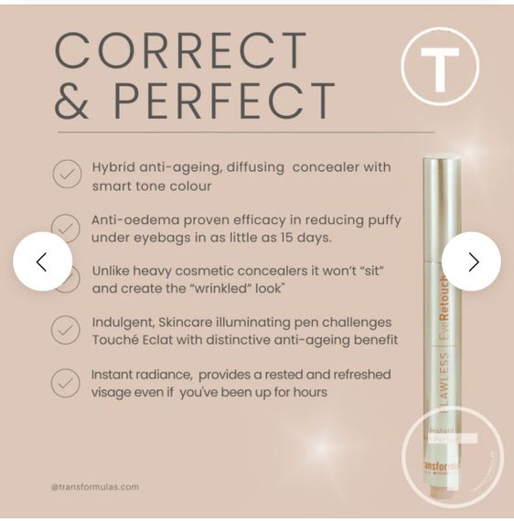 Антивікова сироватка консилер для очей Transformulas FlawLess EyeRetouch Serum 2 -IN - 1 ANTI-AGEING SMART | Зображення 4