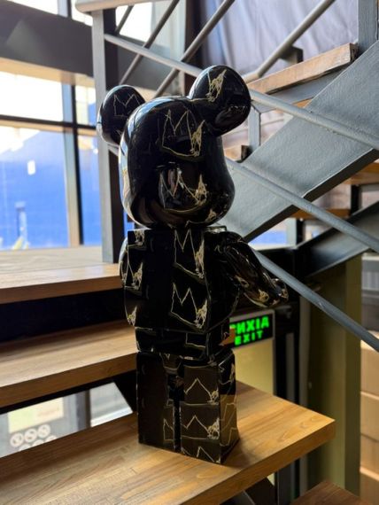 Статуетка Bearbrick дизайнерська фігурка для інтер'єру ведмідь Беарбрик 70 см чорний mb005 | Зображення 5