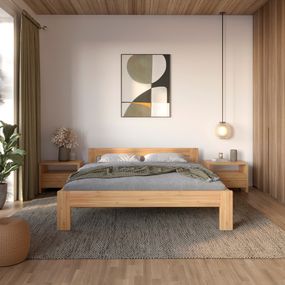 Двоспальне ліжко Mebigrand Делі Горіх світлий 140х200 см (MBG-2212)