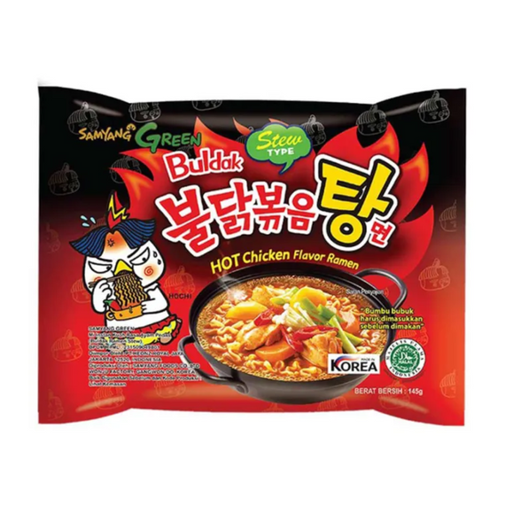 Корейська локшина-суп Buldak  зі смаком гуляшу з тушкованою гострою куркою 145г Samyang 8801073113381