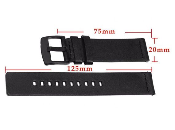 Шкіряний ремінець Primo Classic для годинника Samsung Galaxy Watch Active (SM-R500) /Active 2 (SM-R820/R830) - Black | Зображення 6