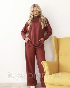Спортивний костюм для жінок колір бордовий розмір L FI_005334