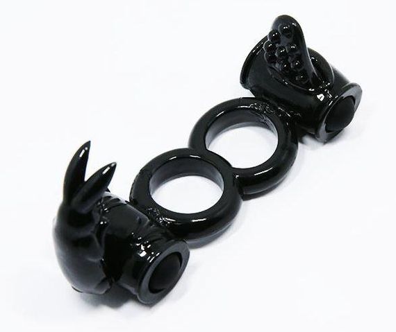 Ерекційне кільце з вібрацією BAILE SWEET RING DOUBLE Vibration sexstyle | Зображення 3