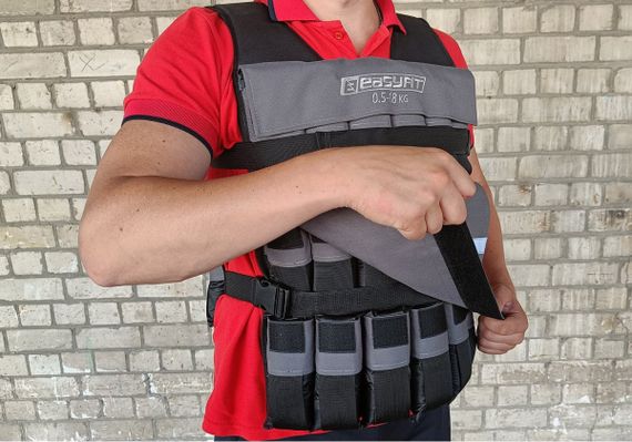 Жилет обтяжувач EasyFit Armor 18 кг набірний з кроком 0,5 кг (EF-WTV-180) | Зображення 4