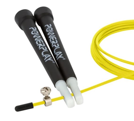 Скакалка швидкісна PowerPlay 4202 Ultra Speed Rope Жовта 2,9 м (PP_4202_Yellow) | Зображення 2