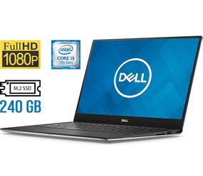 Ультрабук Dell XPS 13 9360 / 13.3" IPS / Intel Core i5-7200U (2(4) ядра по 2.5-3.1GHz) / 4GB DDR3 / 240GB SSD M.2 / HD Graphics 620 / WebCam / Fingerprint / Win 10 б/у