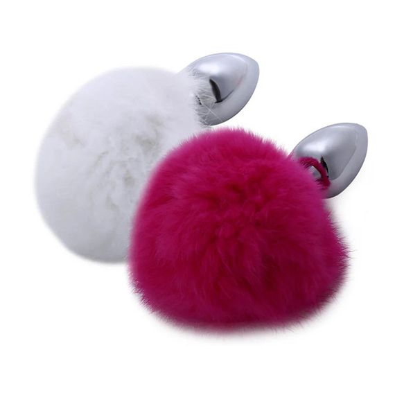 Анальная пробка с хвостиком - Красный – Анальные игрушки