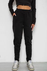 Спортивные штаны женские на флисе  -уценка, цвет черный, 238R58671-U-13