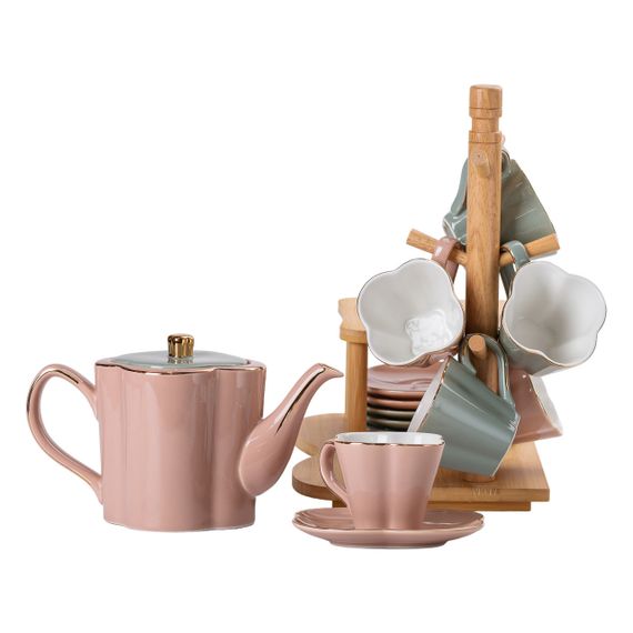 Чайный сервиз на 6 персон с бамбуковой подставкой HP-15-25 | Зображення 1