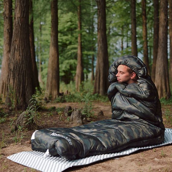 Спальний мішок з капюшоном Naturehike M320 CNK2350WS023, зелений камуфляж, лівий | Зображення 3