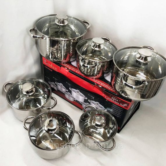 Набір каструль з антипригарним покриттям UNIQUE, Набір каструль якісних з кришками KN-73 | Зображення 4