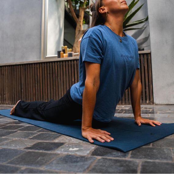 Килимок для йоги для початківців 180 × 50× 5 мм темно-синій - One Size | Зображення 1
