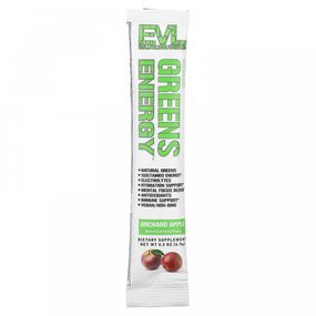 Смесь зелени для заряда энергии Evlution Nutrition Stacked Greens Energy 6.9 g (Orchard Apple)