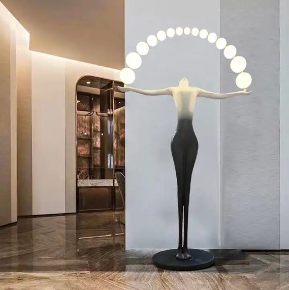 Торшер напольный Девушка гимнастка LED 8W NW BK+WH (FLT-59F) | Зображення 4