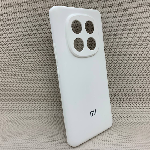 Чохол з логотипом для Xiaomi Redmi Note 14 Pro 4G | Протиударний | Soft Touch | Білий