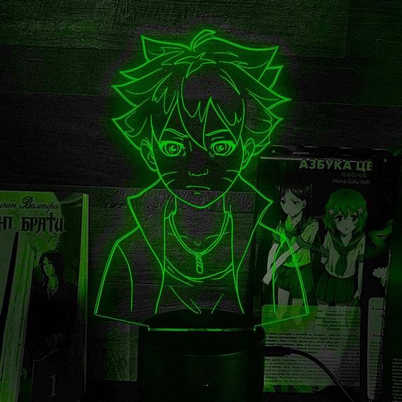 Акриловий світильник-нічник Баруто зелений tty-n002089