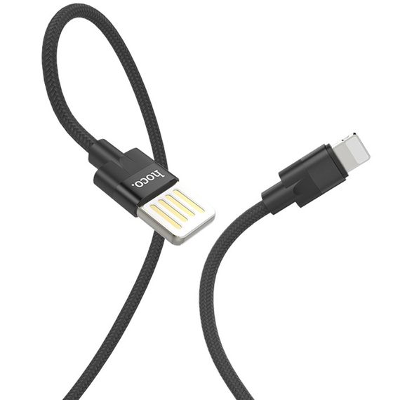Дата кабель Hoco U55 Outstanding Lightning Cable (1.2m) Чорний