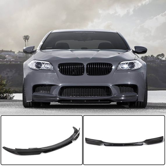 Накладка на передній бампер Lip V1 (для F10 M5, Карбон) для BMW 5 серія F-10/11/07 2010-2016 рр