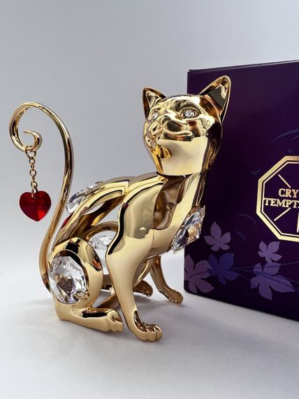 Фігурка зі стразами зі стразами Love Cat 7х8 см | Зображення 1