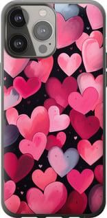 Чохол на iPhone 13 Pro Max Сердечка 4 із силікону FCh (019902