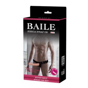 Страпон полый фаллопротез Baile Strap On с креплением на трусиках, беж Sex Aura