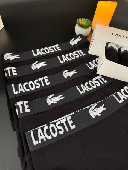 Чоловічий набір трусів 5 шт  Lacoste колір чорний | Зображення 1