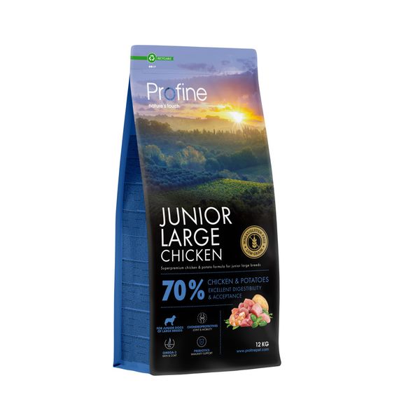 Корм сухий Profine Junior Large Chicken and Potatoes д/цуценят і юніорів великих порід курка і картопля 12 кг