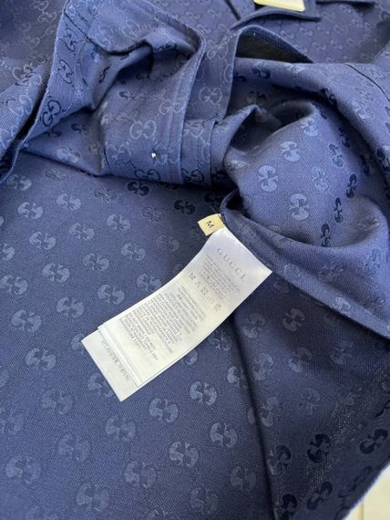 Комплект Gucci Printed Blue синій (сорочка та шорти) sp128 | Зображення 9