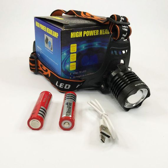 Ліхтар налобний Police BL-2189 T6 (MicroUSB), універсальний, з оптичним зумом, водонепроникний ліхтар | Зображення 1