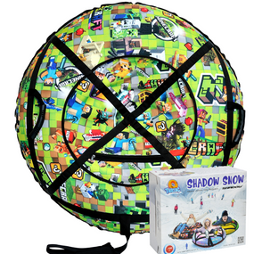 Тюбінг 100 см "Майнкрафт" (Оксфорд, ПВХ) надувні санчата ватрушка для снігу