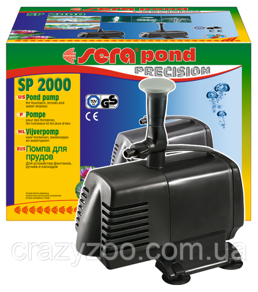 Насос для ставка та фонтану Sera Pond SP2000 230 Вт 3.6 метра 2.470 л/год 30059