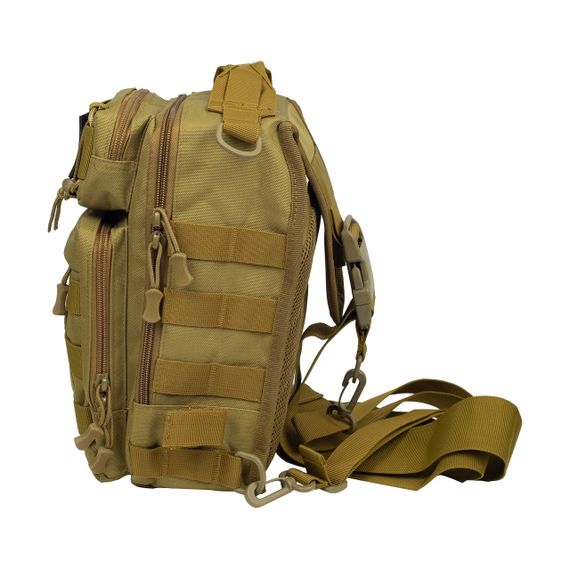 Сумка через плече Tribe Sling Pack 6,5 л coyote, тактична сумка Molle трайб військова | Зображення 4
