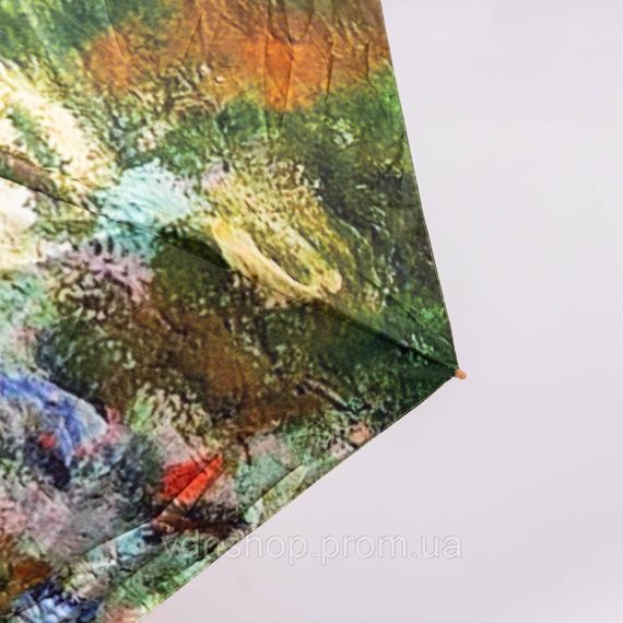 Зонт механический "Водные лилии" Моне прочный надежный из полиэстера диаметр 91 см HP-23-1GR | Зображення 7