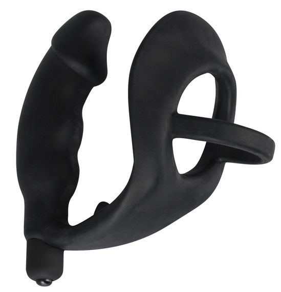 Ерекційне кільце з анальною пробкою - Black Velvets Ring & Vibro Plug | Зображення 1