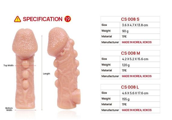 Насадка на член Kokos Cock Sleeve CS 008 M sexstyle | Зображення 14