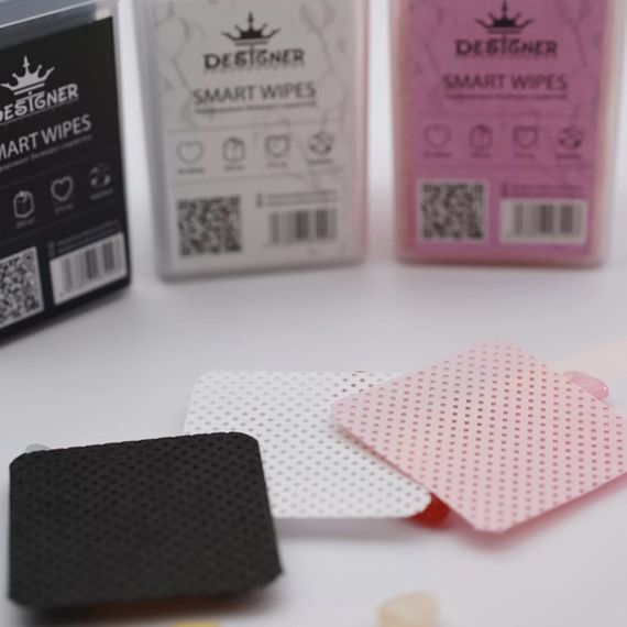 Безворсові серветки Designer (квадратні) в боксі (200шт) білі | Зображення 1