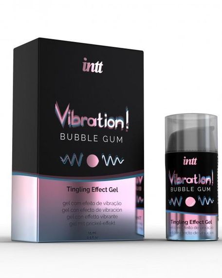 Рідкий вібратор Intt Vibration Bubble Gum 15 ml Sex Aura
