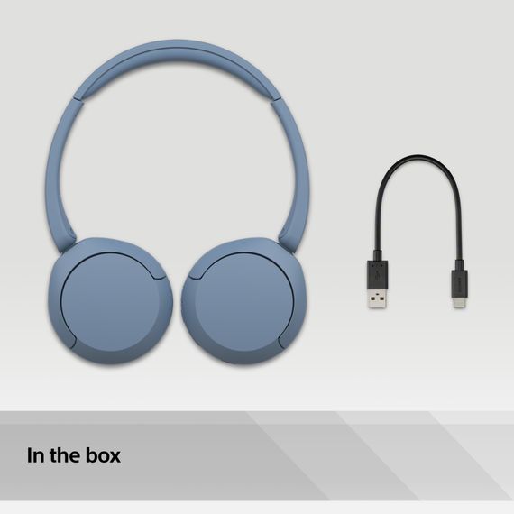 Навушники Sony  On-ear WH-CH520 BT 5.2, SBC, AAC, Wireless, Mic, Синій (WHCH520L.CE7) | Зображення 1