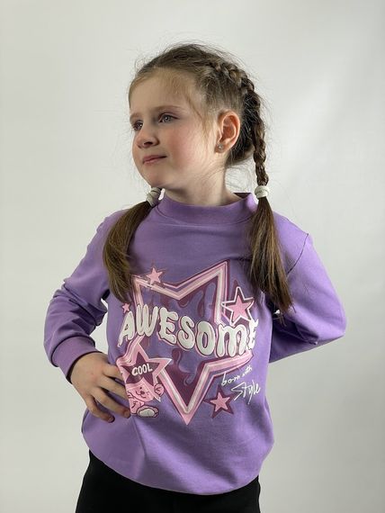 Джемпер для дівчинки Носи своє 110 Фіолетовий (p-9221-126755) | Зображення 1