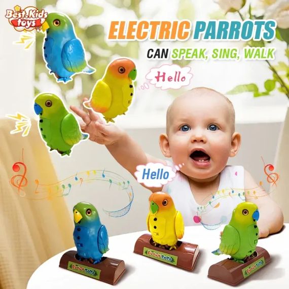 Игрушка-повторюшка попугай Funny Parrot TT8005 Синий | Зображення 4