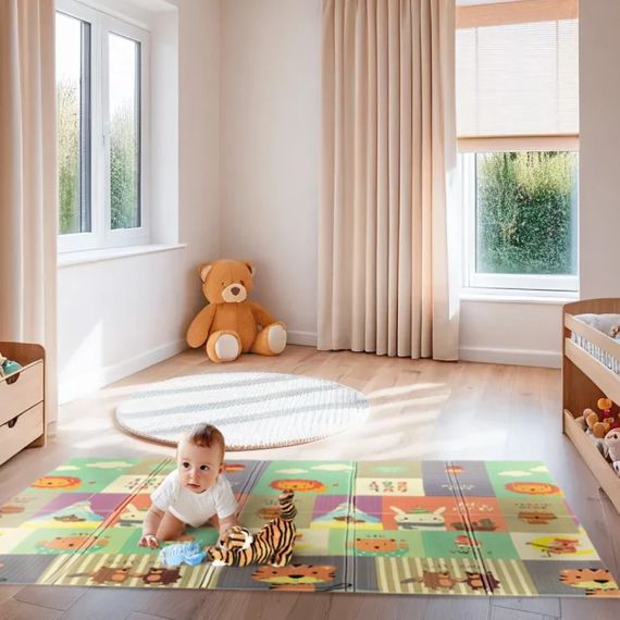 Складной детский коврик MD04 ZOO 195x180 см от NILS FUN | Зображення 2