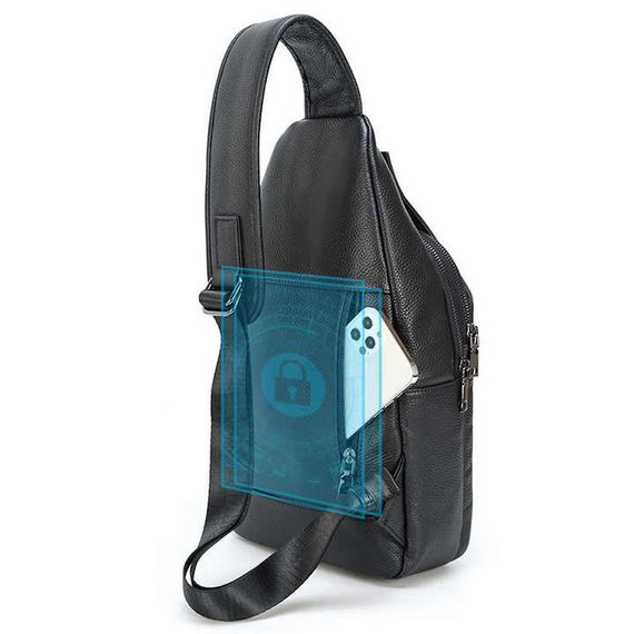 Сумка-кроссбоди молодежная, Кожаная сумка кросс-боди, Мужская деловая сумка кросс-боди NB-28 | Зображення 7