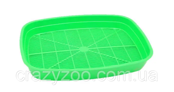 Туалет для котов с сеткой салатовый 37x27x6 см 6140