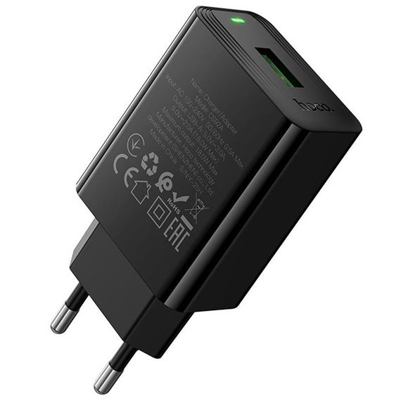 МЗП Hoco CS92A Leader 18W+QC3.0 (1USB-A) Black | Зображення 3