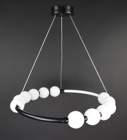 Люстра світлодіодна підвісна LED світильник для квартири на стелю лед 27725 Чорний 25-140х62х62 см.