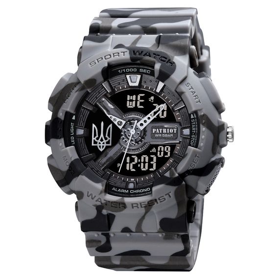 Patriot 005 Тризуб срібло Camo Grey + Коробка. | Зображення 4
