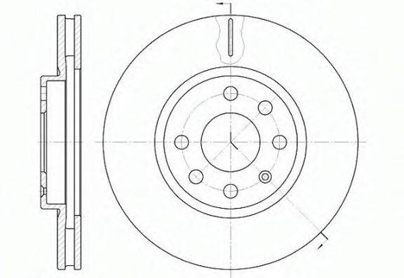 Диск гальмівний OPEL CORSA B передн., вент. (вир-во REMSA) REMSA 661110 на OPEL MERIVA